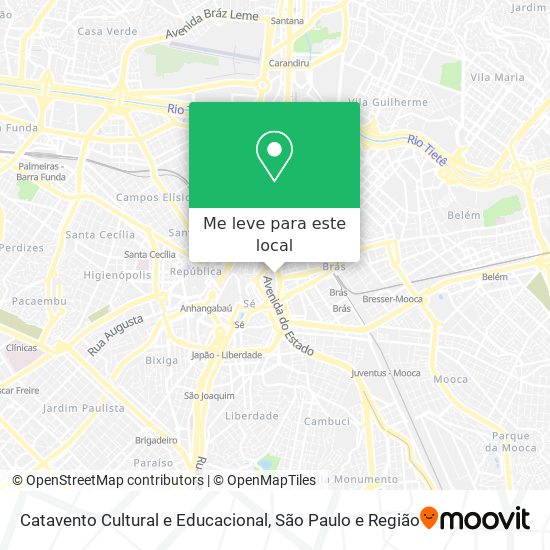 Catavento Cultural e Educacional mapa
