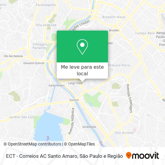 ECT - Correios AC Santo Amaro mapa