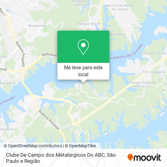 Clube De Campo dos Metalúrgicos Do ABC mapa
