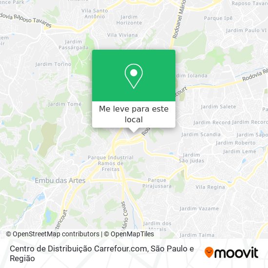 Centro de Distribuição Carrefour.com mapa