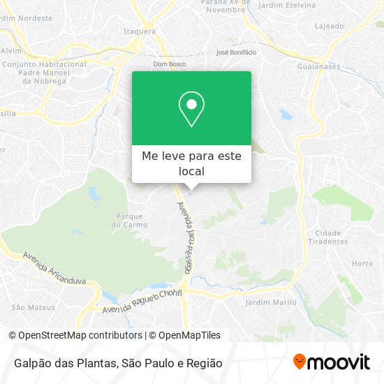 Galpão das Plantas mapa