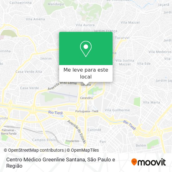 Centro Médico Greenline Santana mapa