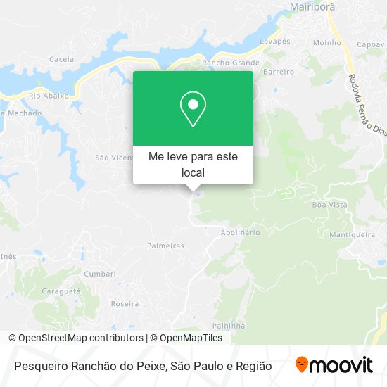 Pesqueiro Ranchão do Peixe mapa