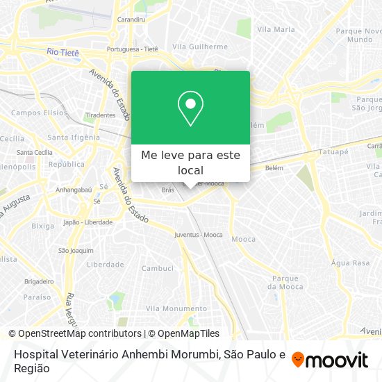 Hospital Veterinário Anhembi Morumbi mapa
