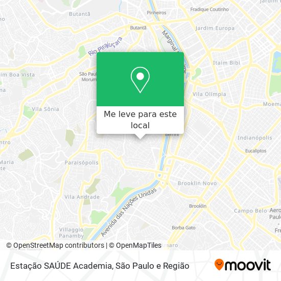 Estação SAÚDE Academia mapa