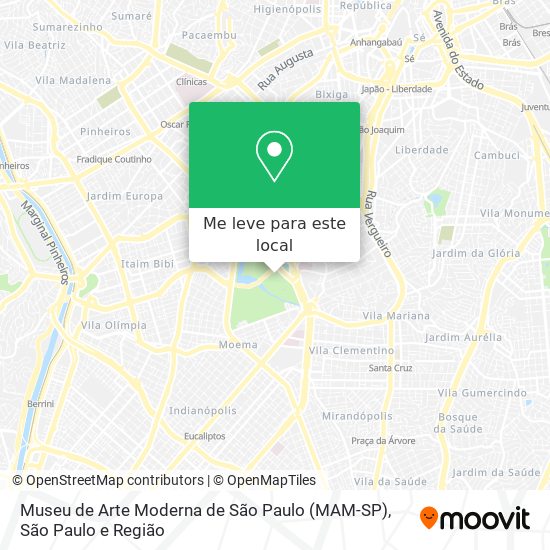 Museu de Arte Moderna de São Paulo (MAM-SP) mapa