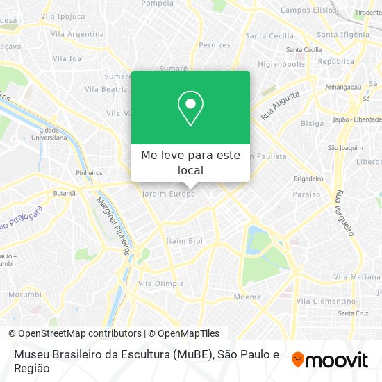 Museu Brasileiro da Escultura (MuBE) mapa