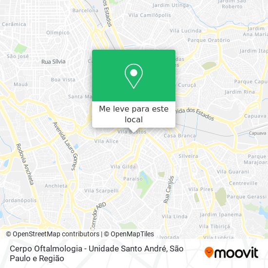 Cerpo Oftalmologia - Unidade Santo André mapa