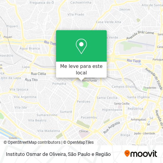 Instituto Osmar de Oliveira mapa