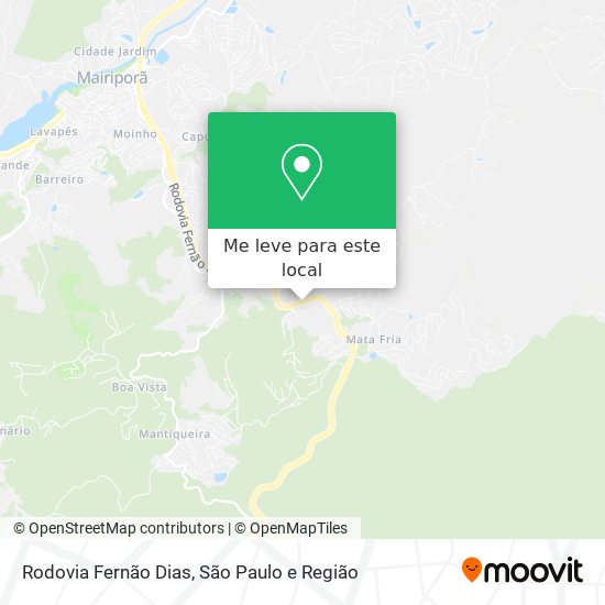 Rodovia Fernão Dias mapa