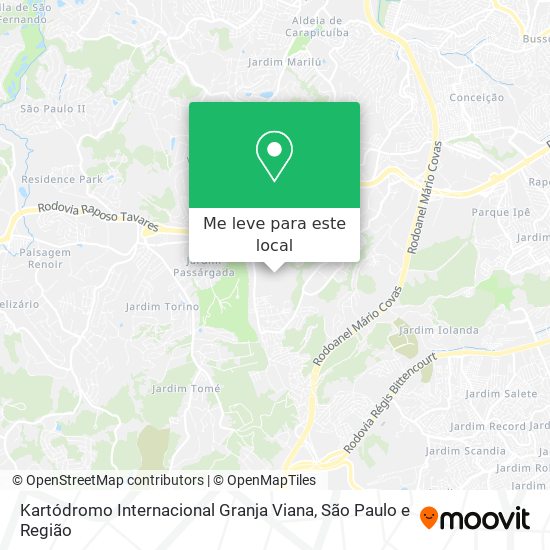 Kartódromo Internacional Granja Viana mapa