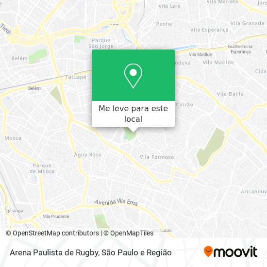 Arena Paulista de Rugby mapa