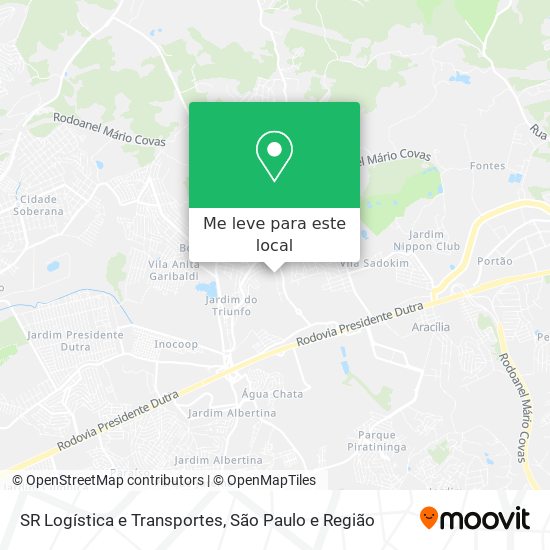 SR Logística e Transportes mapa