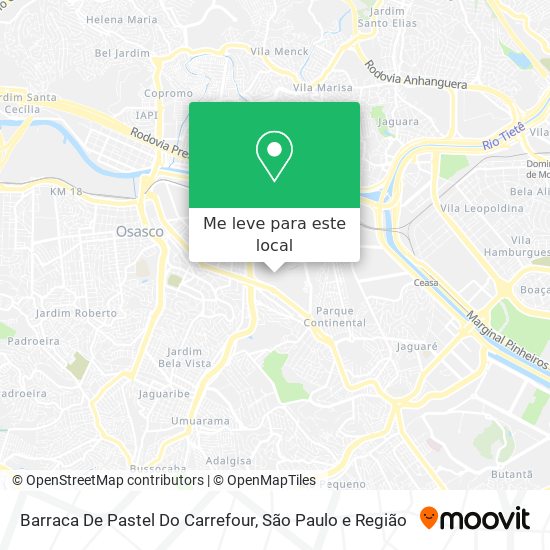 Barraca De Pastel Do Carrefour mapa