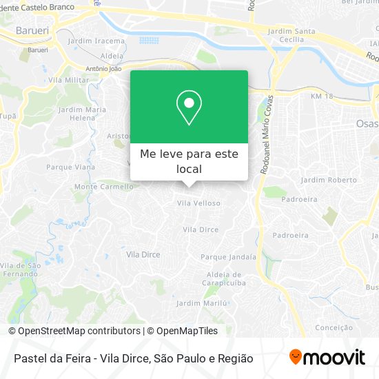 Pastel da Feira - Vila Dirce mapa