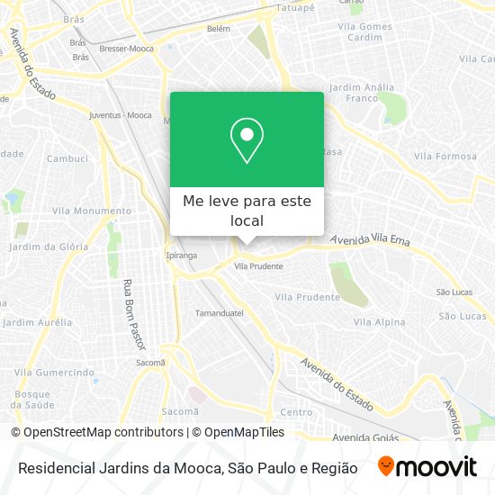 Residencial Jardins da Mooca mapa