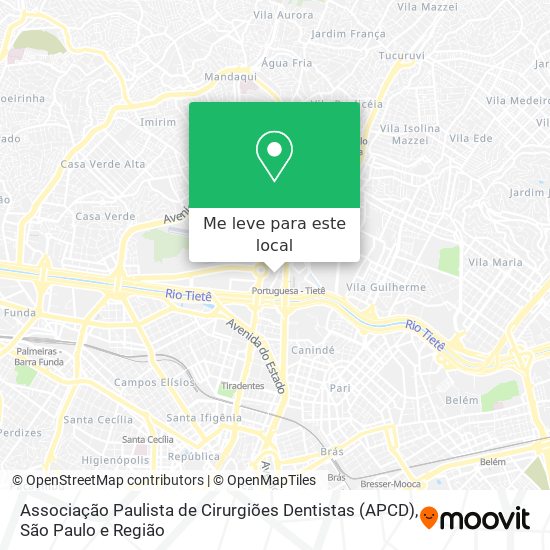 Associação Paulista de Cirurgiões Dentistas (APCD) mapa