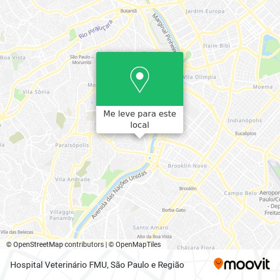 Hospital Veterinário FMU mapa