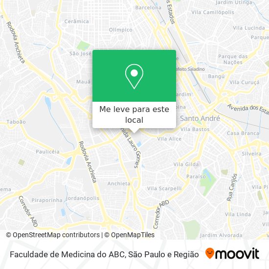 Faculdade de Medicina do ABC mapa