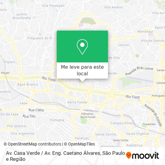 Av. Casa Verde / Av. Eng. Caetano Álvares mapa