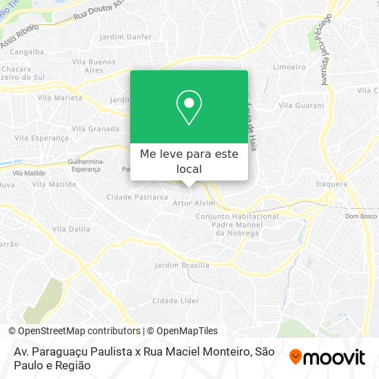 Av. Paraguaçu Paulista x Rua Maciel Monteiro mapa