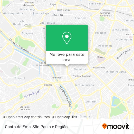 Canto da Ema mapa