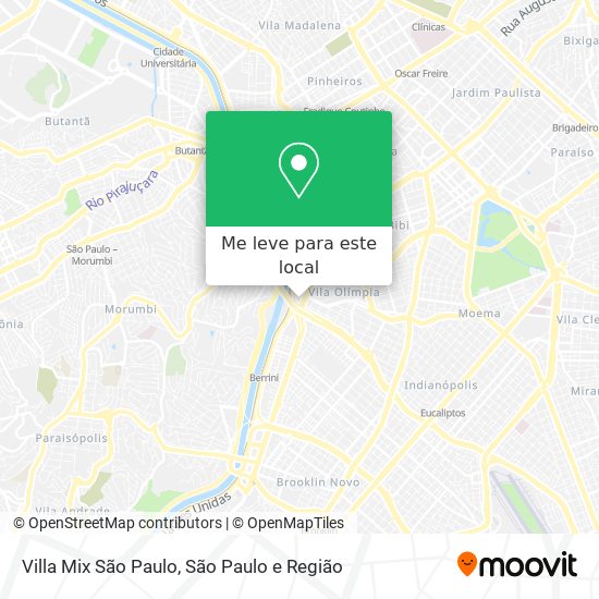 Villa Mix São Paulo mapa