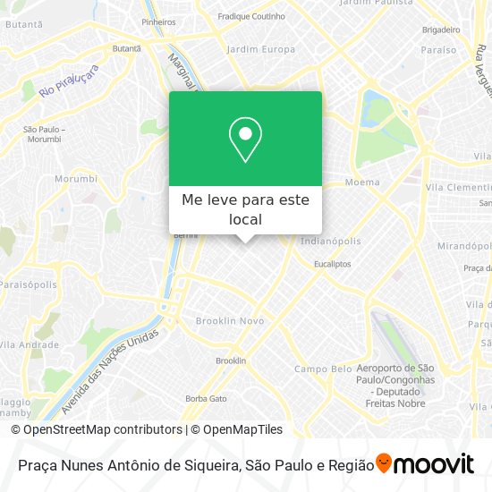 Praça Nunes Antônio de Siqueira mapa