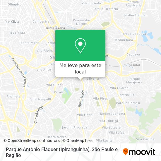 Parque Antônio Fláquer (Ipiranguinha) mapa