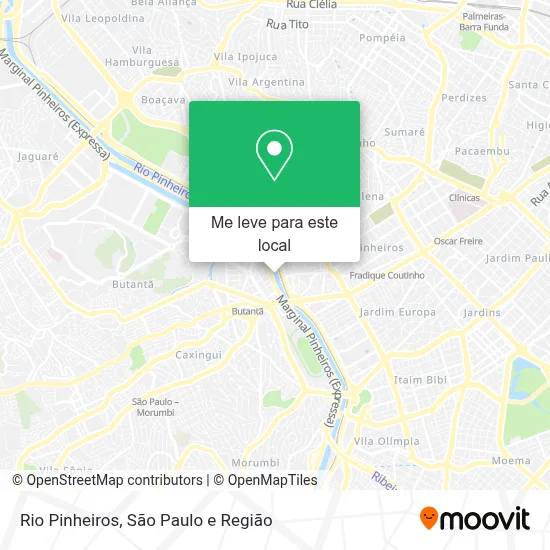 Rio Pinheiros mapa