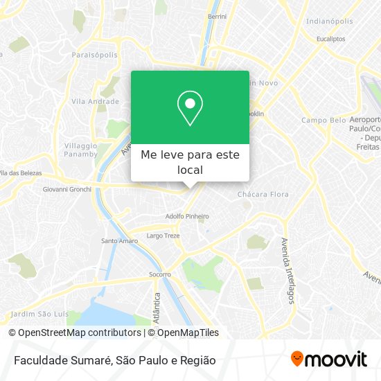 Faculdade Sumaré mapa