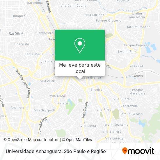 Universidade Anhanguera mapa