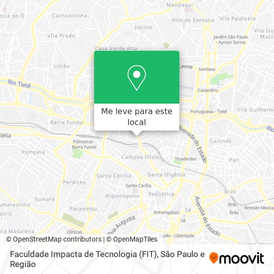 Faculdade Impacta de Tecnologia (FIT) mapa