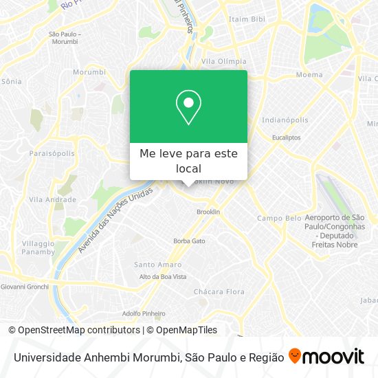Universidade Anhembi Morumbi mapa
