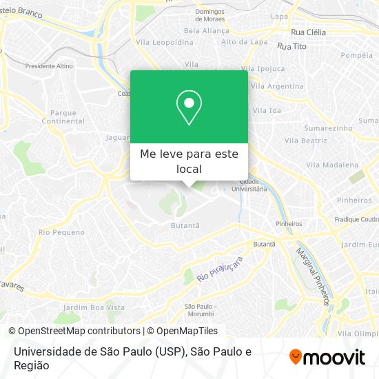 Universidade de São Paulo (USP) mapa