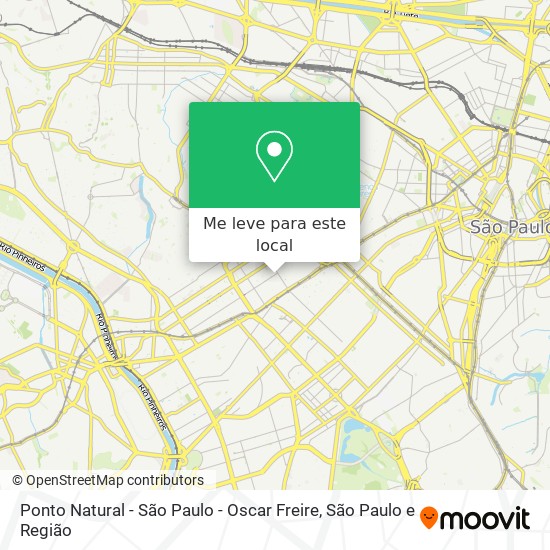 Ponto Natural - São Paulo - Oscar Freire mapa