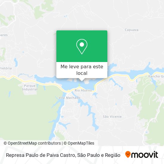 Represa Paulo de Paiva Castro mapa
