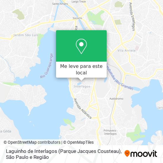 Laguinho de Interlagos (Parque Jacques Cousteau) mapa
