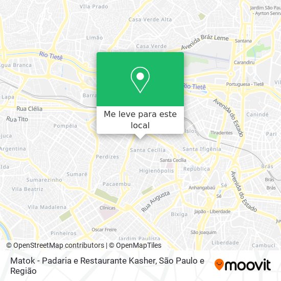 Matok - Padaria e Restaurante Kasher mapa