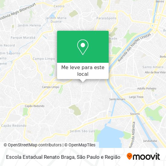 Escola Estadual Renato Braga mapa