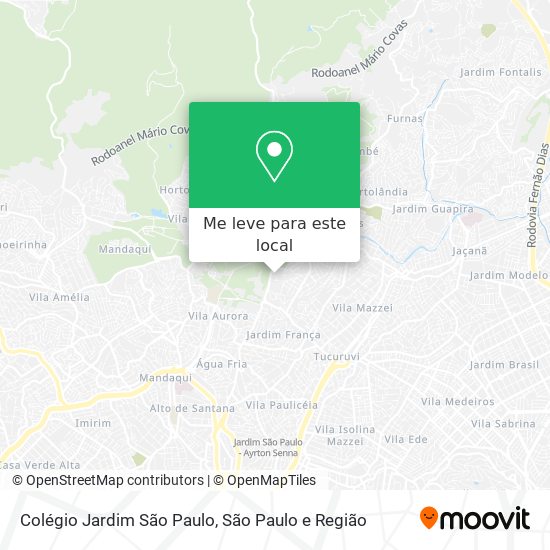 Colégio Jardim São Paulo mapa