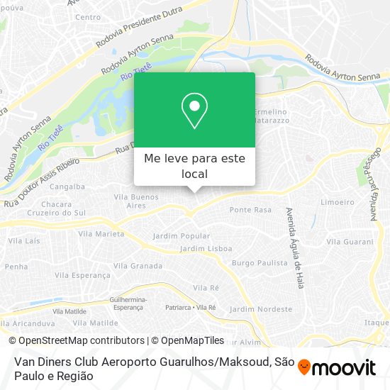 Van Diners Club Aeroporto Guarulhos / Maksoud mapa