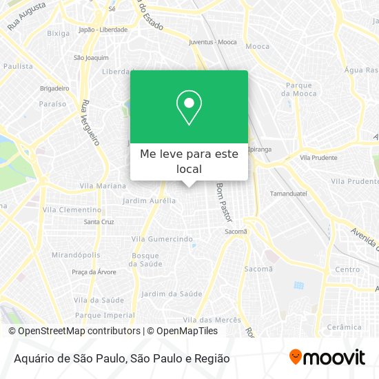 Aquário de São Paulo mapa