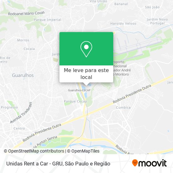 Unidas Rent a Car - GRU mapa