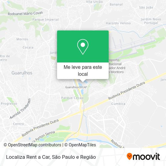 Localiza Rent a Car mapa