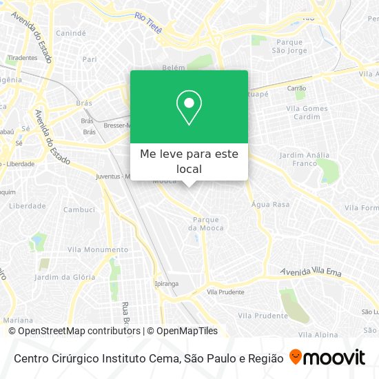 Centro Cirúrgico Instituto Cema mapa