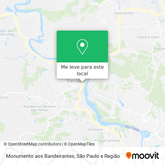 Monumento aos Bandeirantes mapa