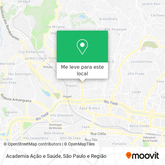 Academia Ação e Saúde mapa