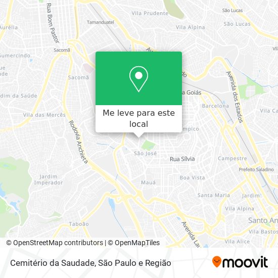 Cemitério da Saudade mapa