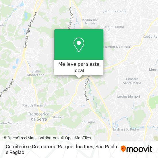 Cemitério e Crematório Parque dos Ipês mapa